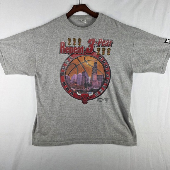 STARTER Other - Vintage Starter 1998 Chicago Bulls Repeat 3-Peat NBA Champions T-Shirt Men's XL